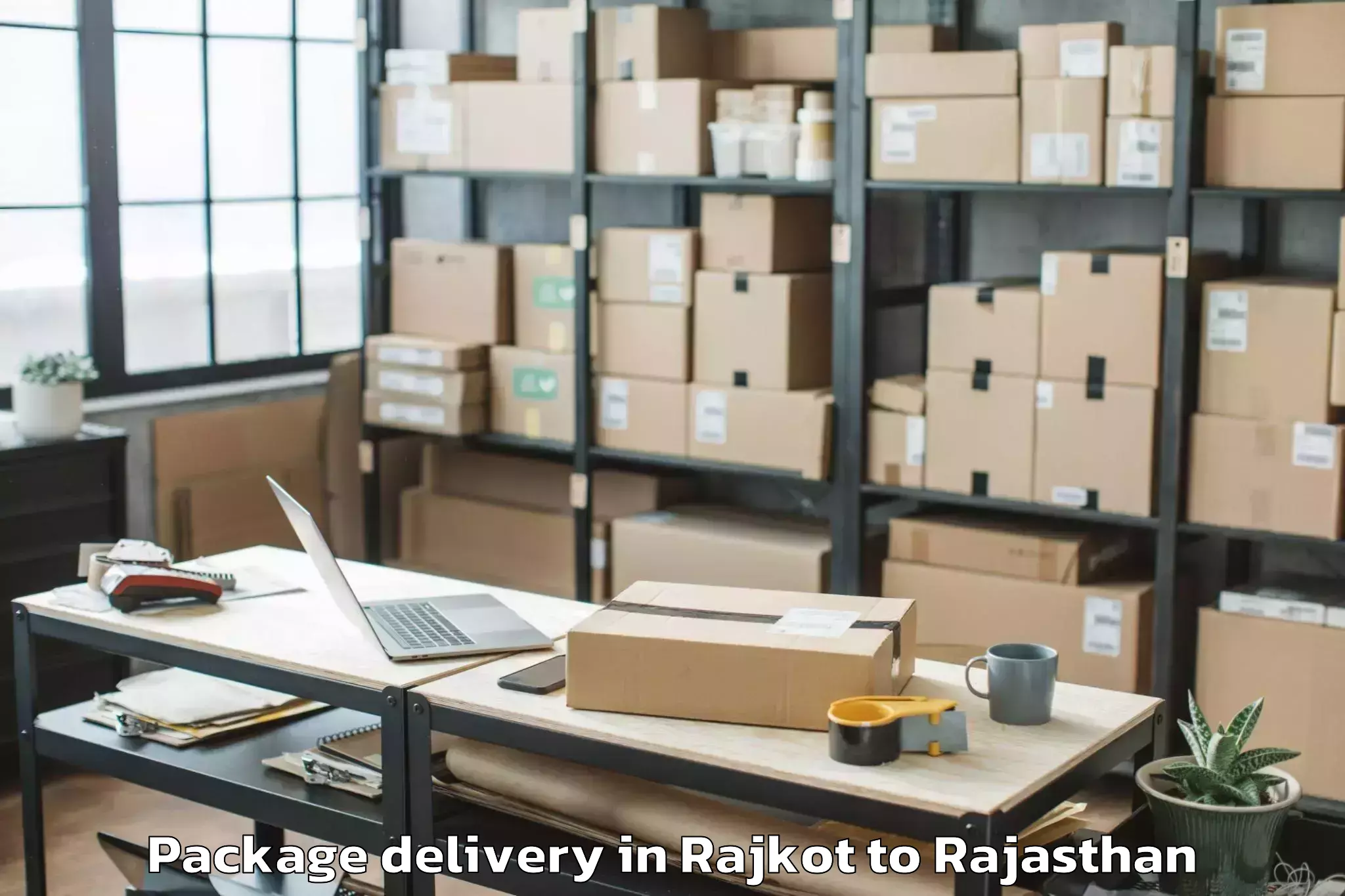 Hassle-Free Rajkot to Parbatsar Package Delivery